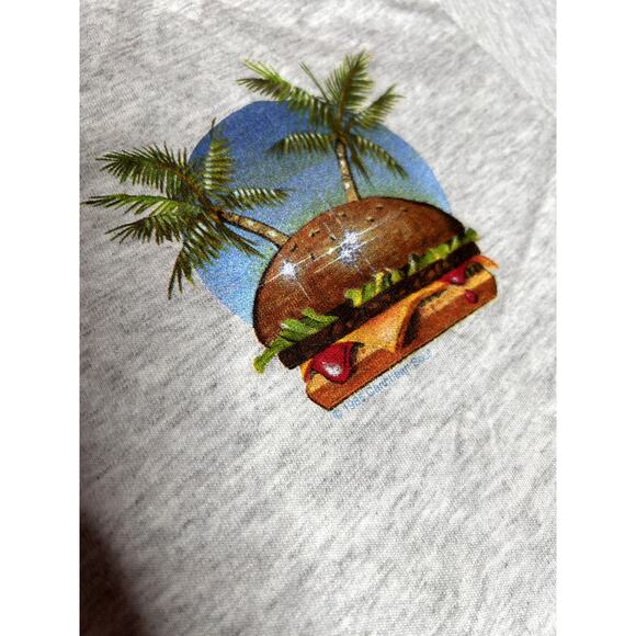 Vintage 80s Caribbean Soul Cheeseburger in Paradise T-Shirt - Picture 5 of 7